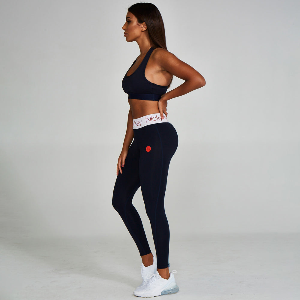 N.K Compression Tights Navy White