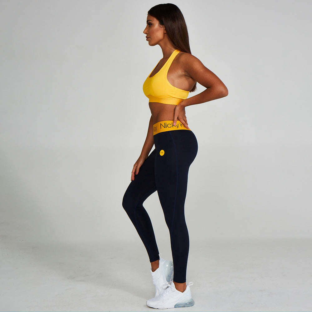 N.K Compression Tights Navy Yellow