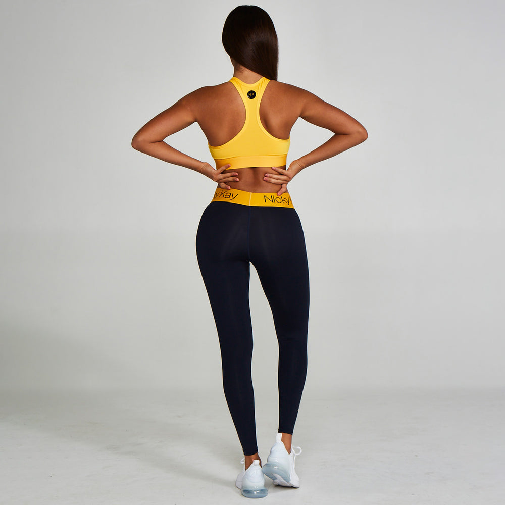 N.K Compression Tights Navy Yellow